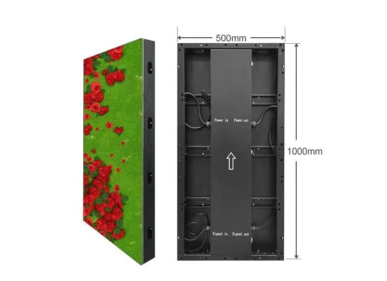 P3.91-7.86 Ekran zewnętrzny 500*1000 akrylowy LED wyświetlacz aluminiowy odlewy gumowe 1920hz